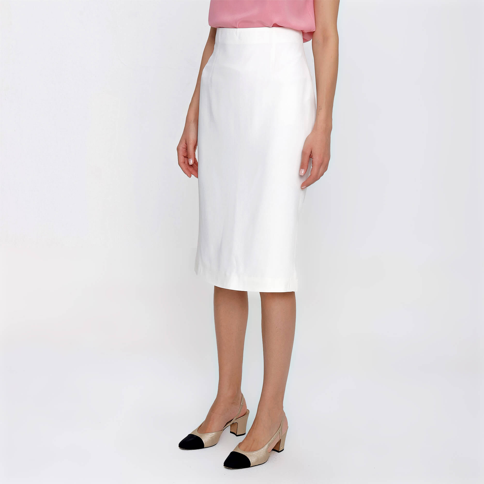 Alexander McQueen - White Viscose Pencil Skirt